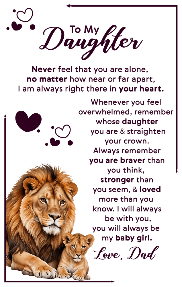 To My Daughter Your Crown – Leather Journal