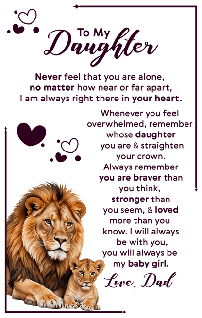 To My Daughter Your Crown – Leather Journal