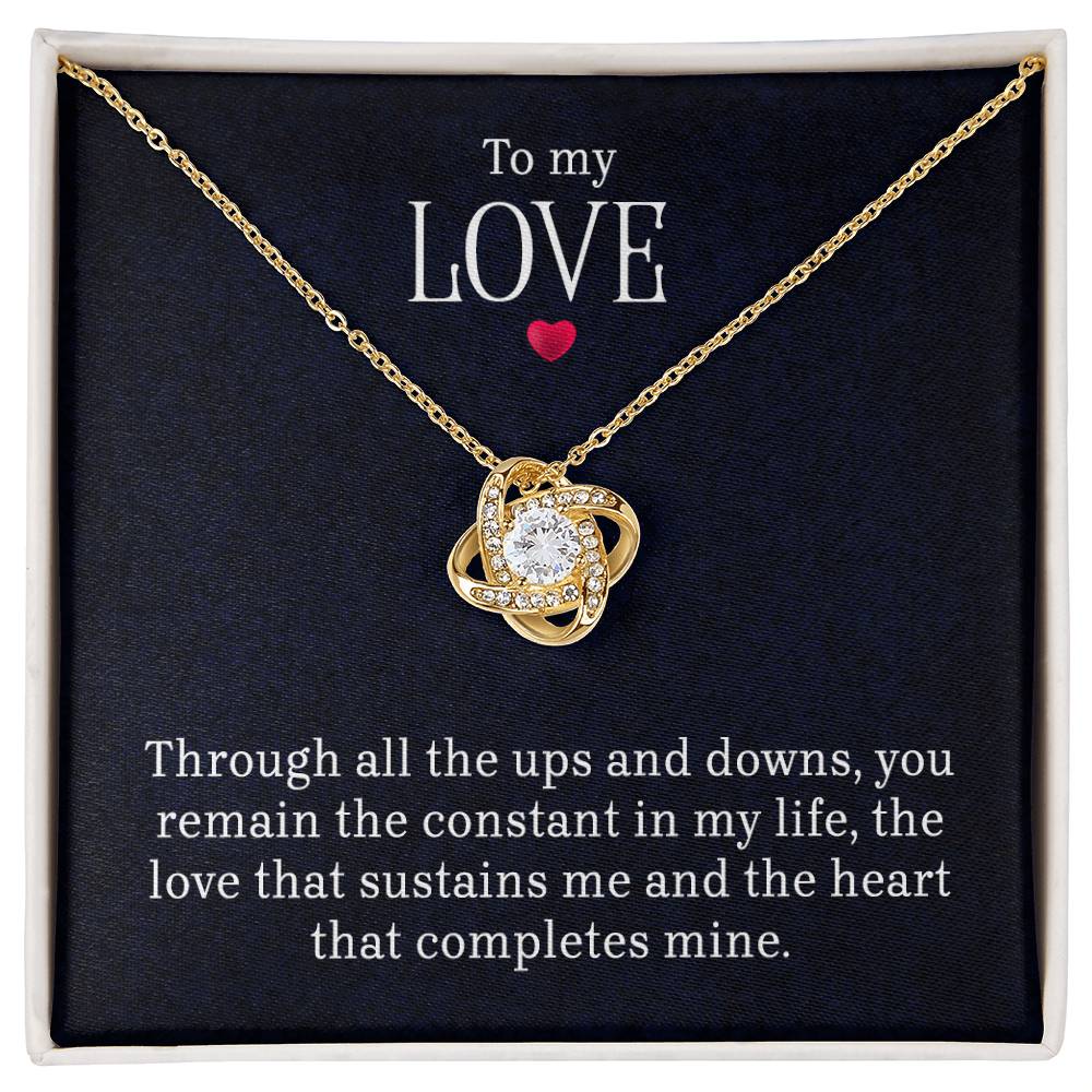 To My Love – Love Knot Necklace