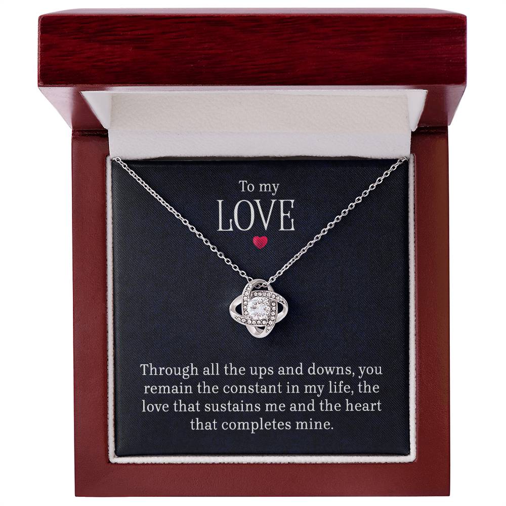 To My Love – Love Knot Necklace