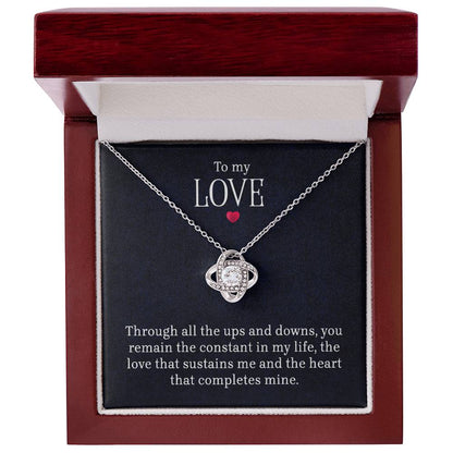 To My Love – Love Knot Necklace